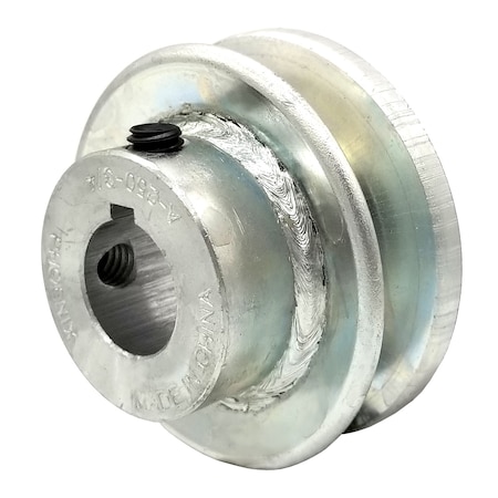 Terre Products V-Groove Drive Pulley - 2.5'' Dia. - 3/4'' Bore - Steel 125034